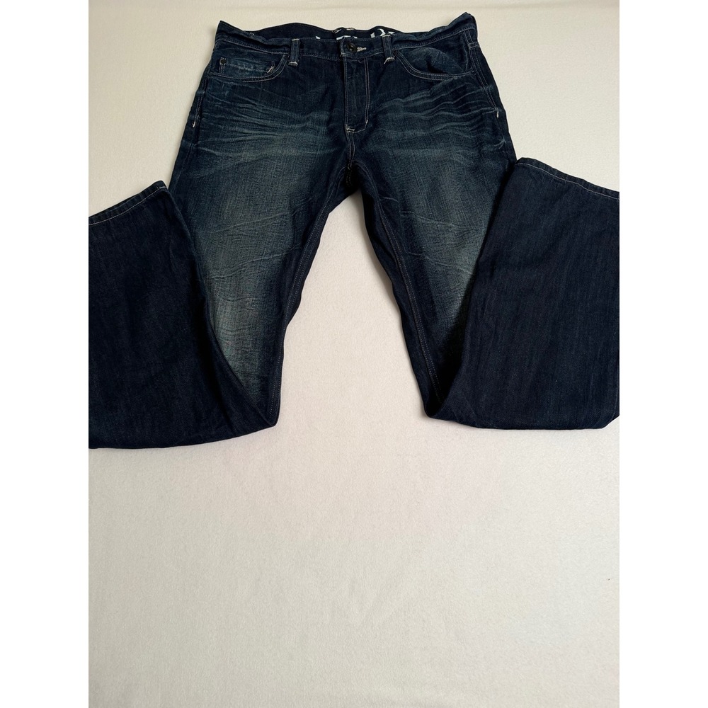 Helix Slim Boot Mens Dark Wash Denim Jeans Blue N56 34x34